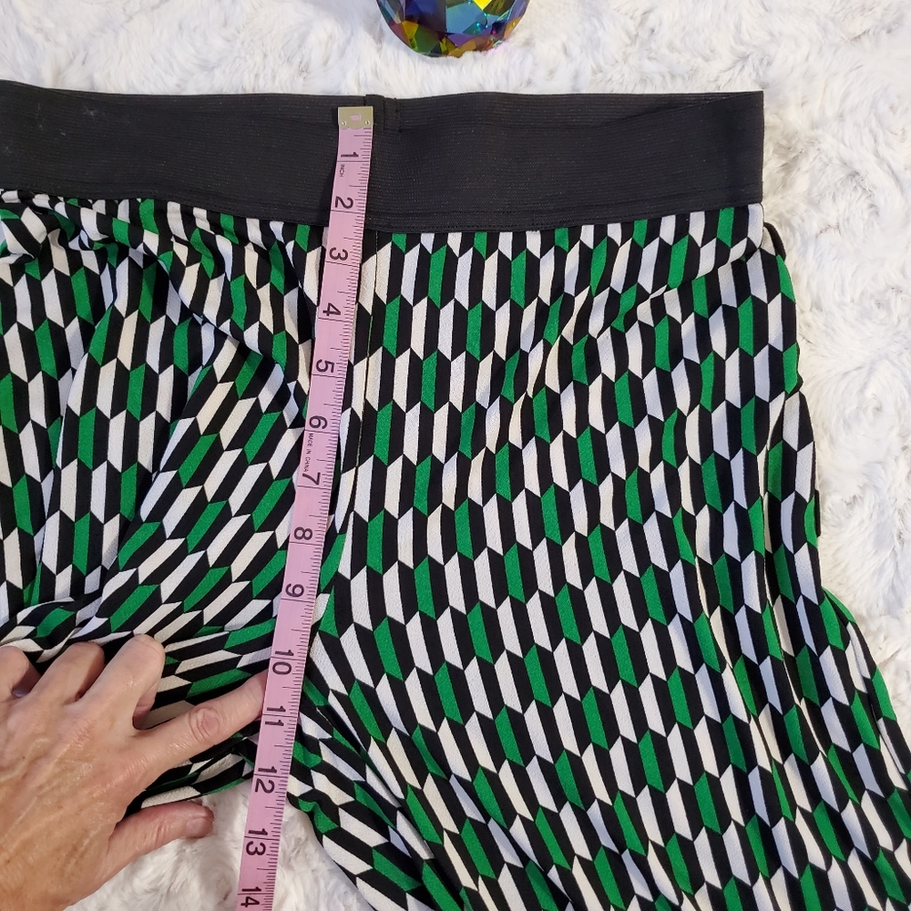 Jules and Leopold Geometric print loose fit wide leg pants sz.Sm - Picture 6 of 8